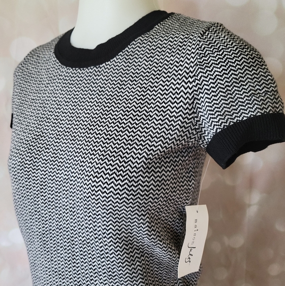 Maison Jules Ribbed Ringer Short Sleeve Sweater - Picture 12 of 14